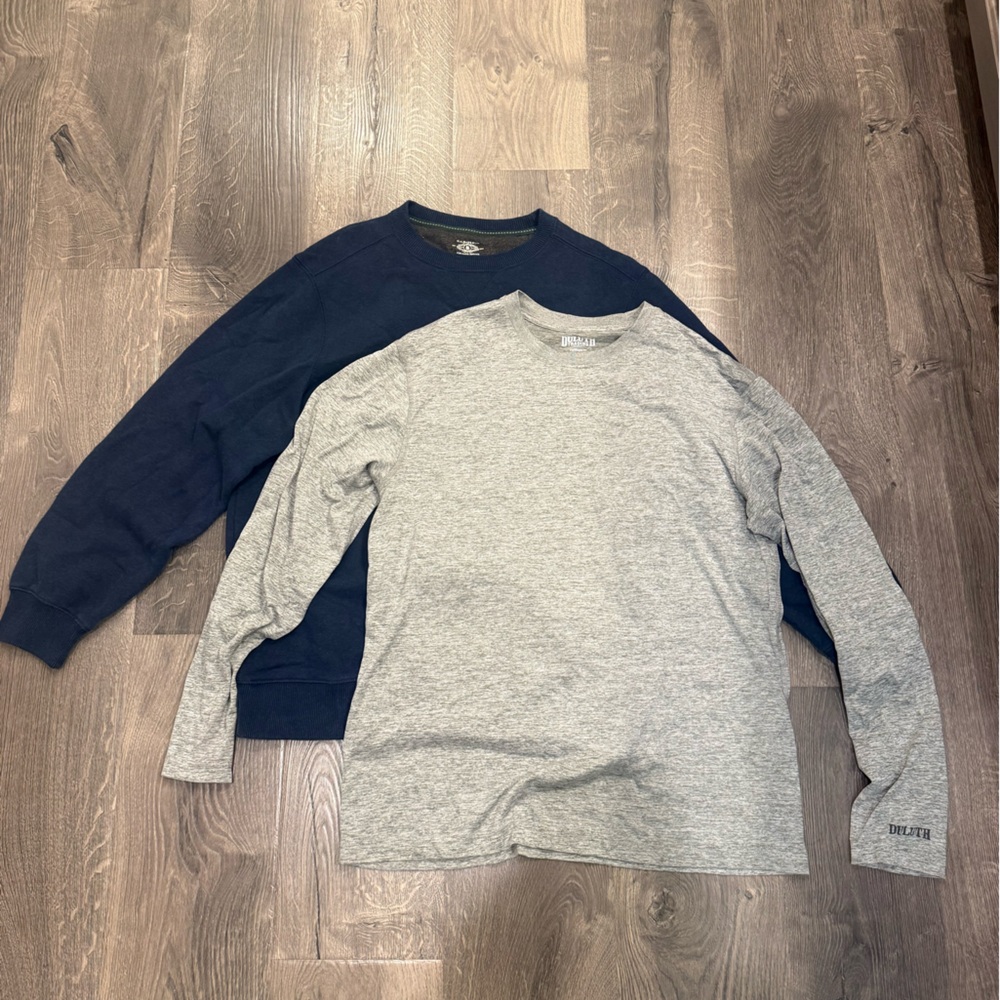 Men’s 2-Pack Long Sleeve & Crewneck Sweater - Picture 2 of 8